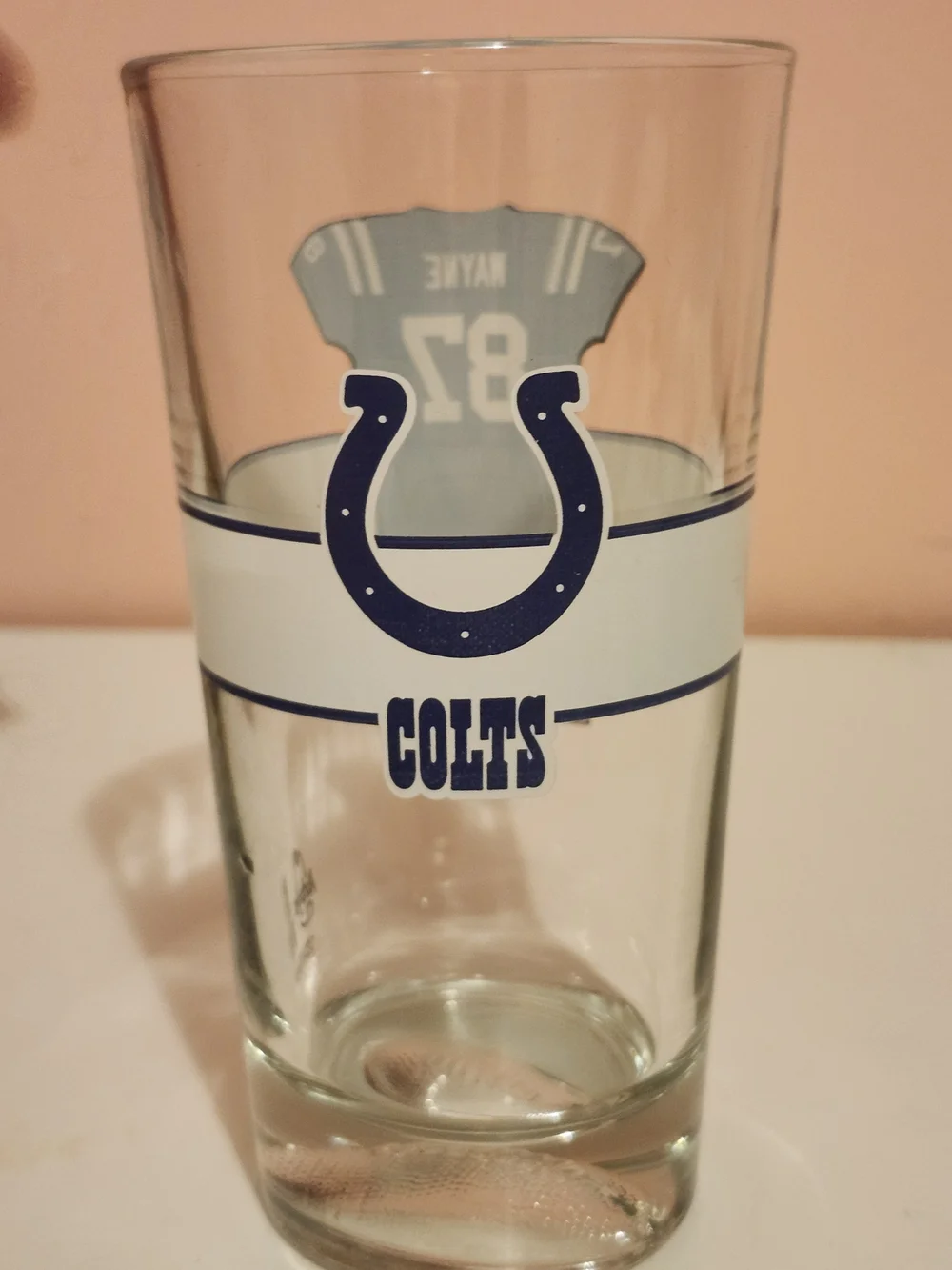 Indianapolis Colts Clear Pint Glass with Navy Logo
